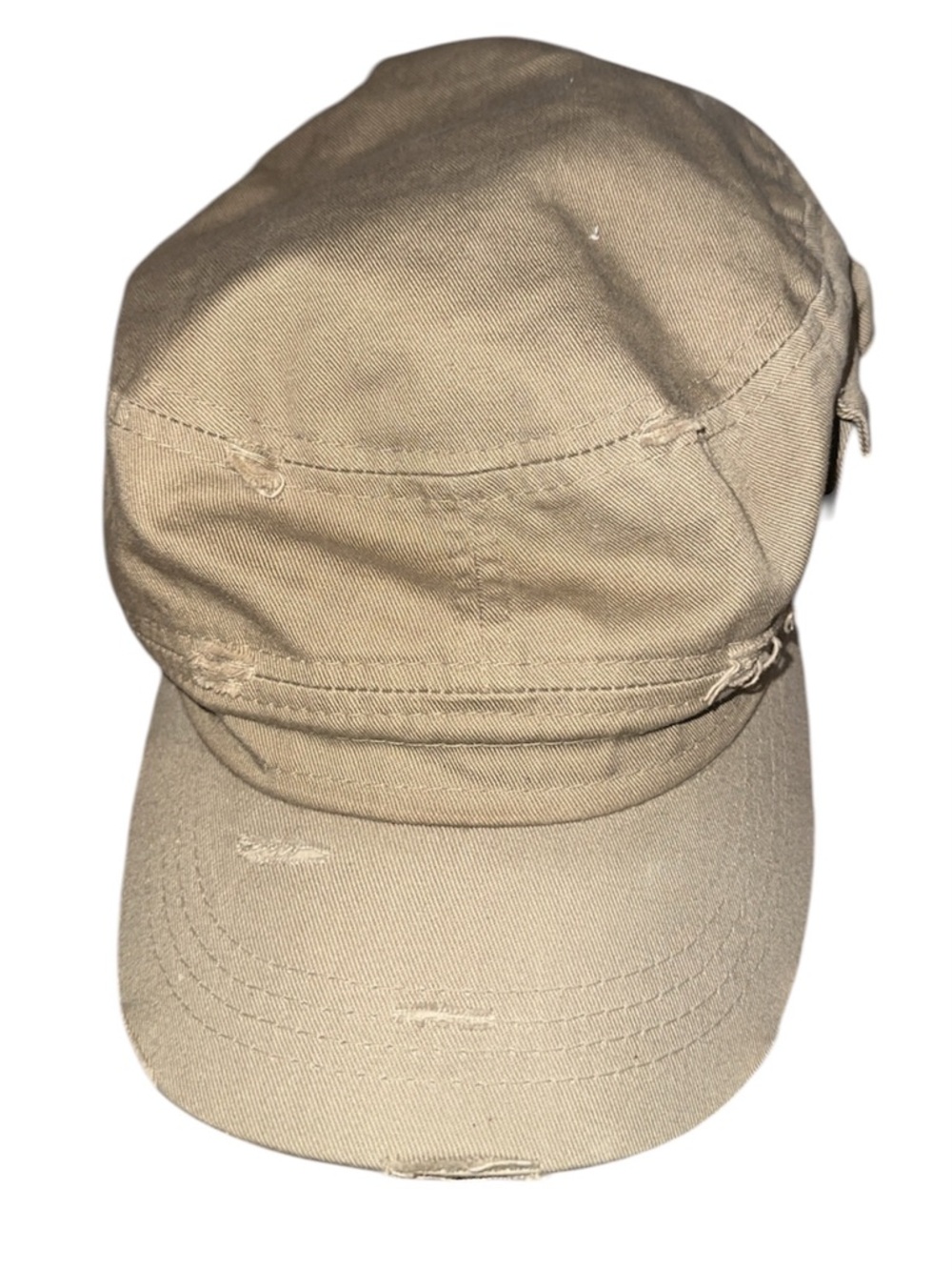 Khaki distressed cap